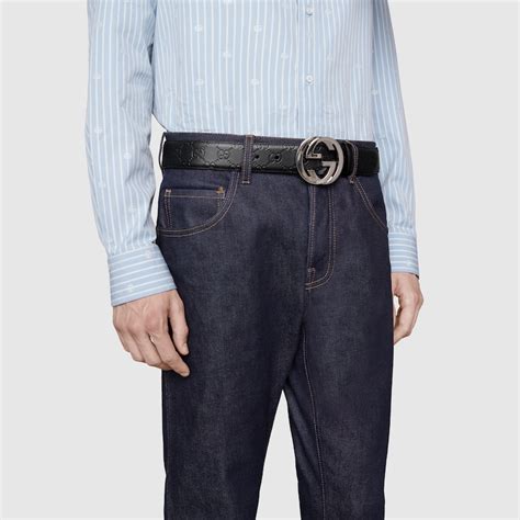 outfit cinturon gucci hombre|Cinturón de piel Gucci Signature .